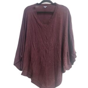 Splendid Cashmere Poncho Sweater with Pockets XS/S